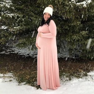 Pink Blush Maternity Dress
